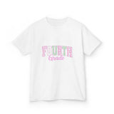 Fourth Grade Kids T-Shirt – Pastel Pink & Green "Fourth Grade" Back-to-School Tee