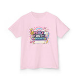 Personalized 'Peace Out Kindergarten' Kids Tee — Custom Name, Multiple Colors