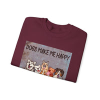 Dogs Make Me Happy Crewneck Sweatshirt