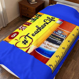 Teacher Life Velveteen Plush Blanket – Back to School Classroom Supplies Design
