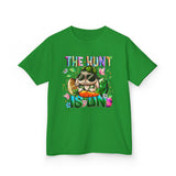 Kids Easter Bunny 'The Hunt Is On' Tee — Colorful Egg Hunt Shirt for Children
