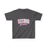 Second Grade Kids T‑Shirt — Cute Pastel Back‑to‑School Tee