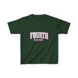 Fourth Grade Kids T-Shirt – Pastel Pink & Green "Fourth Grade" Back-to-School Tee