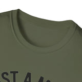 'Just a Mom Out Here Trying Not to Raise Assholes' T-Shirt — Funny Mom Tee