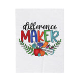 Difference Maker Plush Blanket — #TeacherLife Velveteen Throw