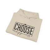 Hoodie — "Choose Happiness" Minimal Inspirational Pullover