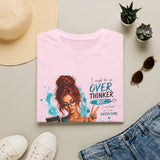 T-Shirt — “I Might Be an Overthinker But…I Overthink so I can Overcome” Red Head Graphic Tee for Overthinkers