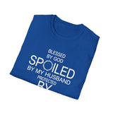 Blessed by God, Spoiled by My Husband — Personalized T-Shirt (Add Name & Position at Checkout)