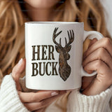 His Doe 💖 Her Buck 💙 – Romantic Couples 15 oz Coffee Mug Set