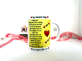 Personalized double sided photo and Text Large Coffee Mug