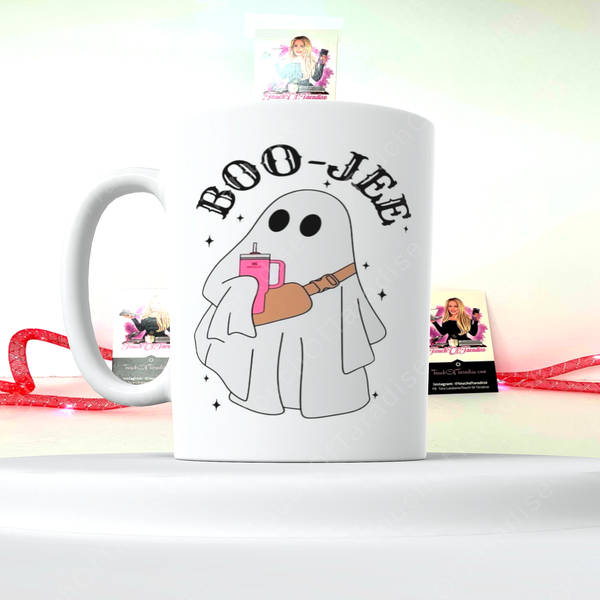 Boo-jee 15 ounce double sided ceramic mug