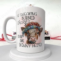 White Cow Print Humorous Mug