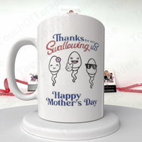 White Ceramic Vulgar Mother's Day Mug