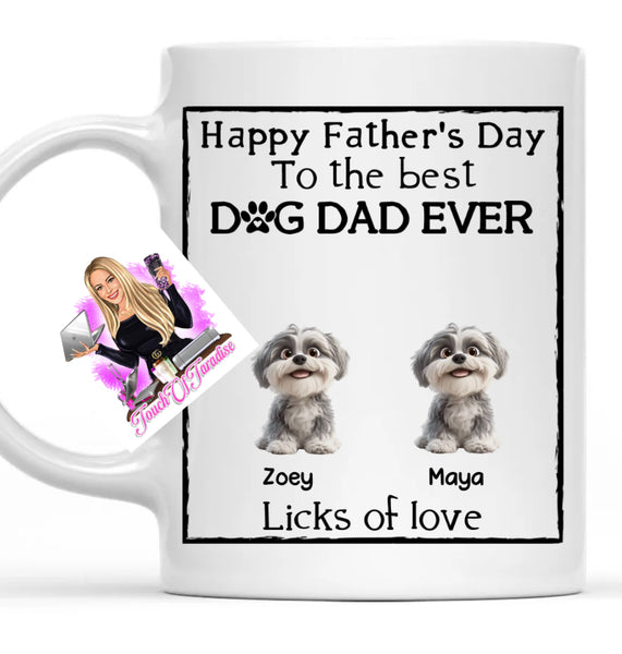 Mother’s Day/Father’s Day Dog Cartoon 15 Ounce Large Mug