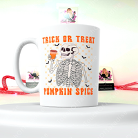 Trick Or Treat Pumpkin Spice 15 Ounce Ceramic Mug