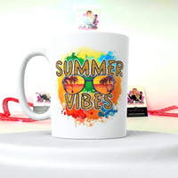 Summer Vibes 15 Ounce Ceramic Coffee Mug
