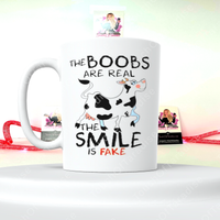 Boobs and Smile Cow 15 Ounce Ceramic Mug