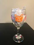 Cat Lover Wine Glasses with Wine Charms