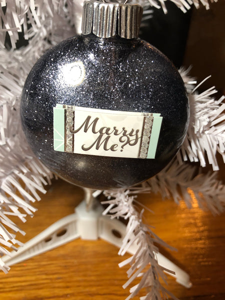 Glitter 3D Ornaments ~ “Marry Me” “She Said Yes” “He asked”