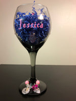 Personalized Nurse Wine Glass
