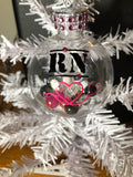 Beautiful RN Christmas Ornament With Swarovski Crystals