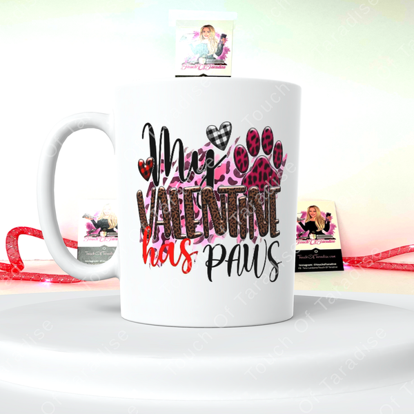 My Valentine Has Paws 15 ounce Mug