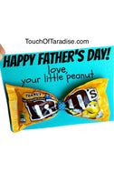 Father’s Day Card With M&M Peanuts attached