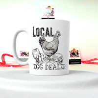 Local Egg Dealer 15 Ounce Ceramic Coffee Mug
