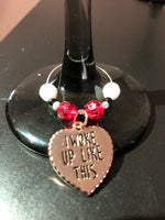 Diva Collection Blinged Out Glasses with Wine Charms
