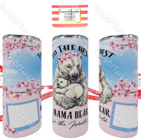 Mama Bear Tumbler Personalized With 2 Photos
