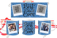Personalized 15 ounce “Best Dad Ever” Ceramic Mug with TWO of your favorite pictures!