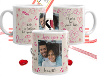 “Love You” Personalized Photo Mug - 15 Oz.