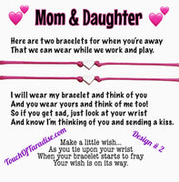 Mommy & Me First Day Of School Bracelet & Poem Card