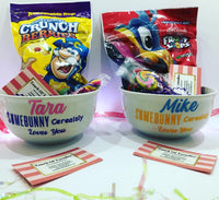 Personalized Easter Cereal Bowls with Cereal Included