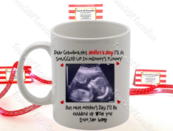 Personalized 15 ounce Mother’s Day Sonogram Mug For Grandma