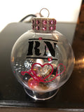 Beautiful RN Christmas Ornament With Swarovski Crystals