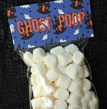 Ghost Poop Mini Marshmallow Candy Bag With Label