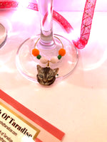 Cat Lover Wine Glasses with Wine Charms