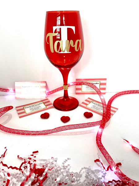 Personalized Wine Glass With Monogrammed Initial & Name