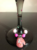 Breast Cancer Wine Glass and Wine Charms