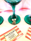 Beach Themed Wine Glasses and Charms