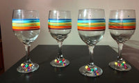 Pride Wine Glasses with Wine Charms